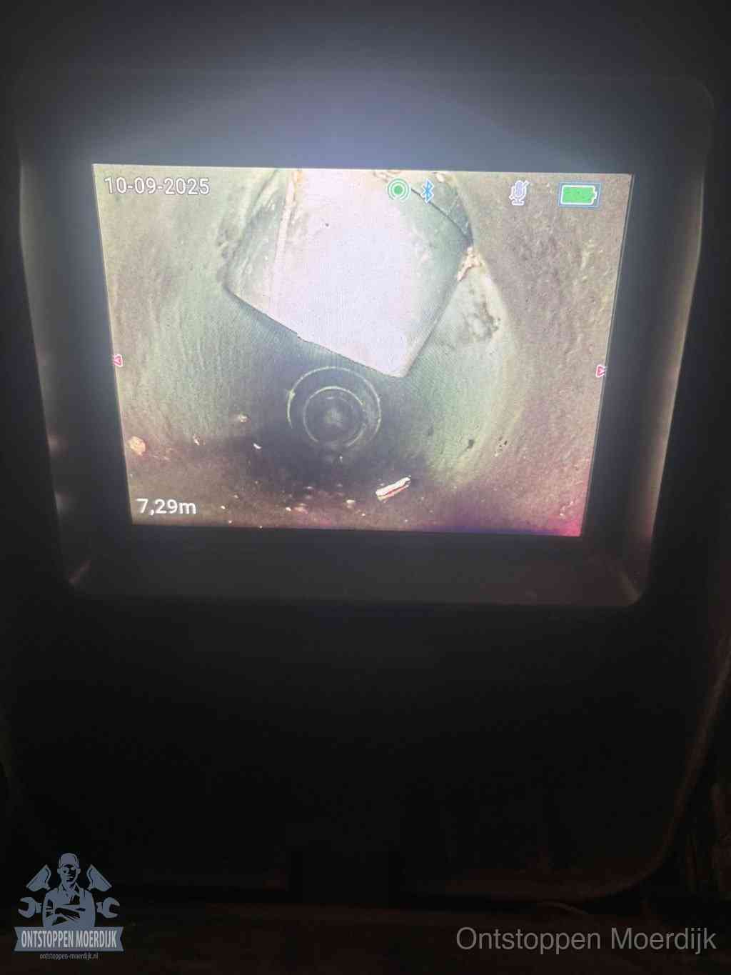 Rioolverzakking camerabeeld in Moerdijk